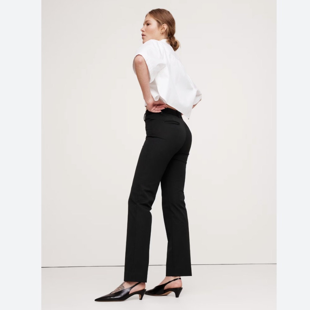 Banana Republic The Sloan Fit Pants Black Combo Stretch size 4